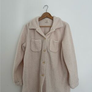 Cost Plus World Market Cream Sherpa Jacket